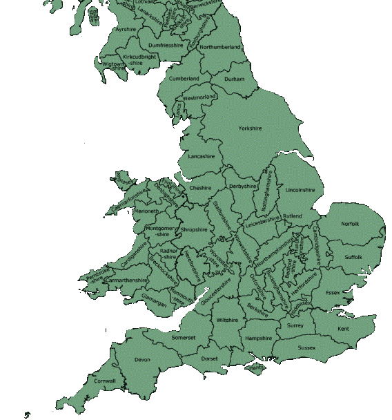 Historic counties map